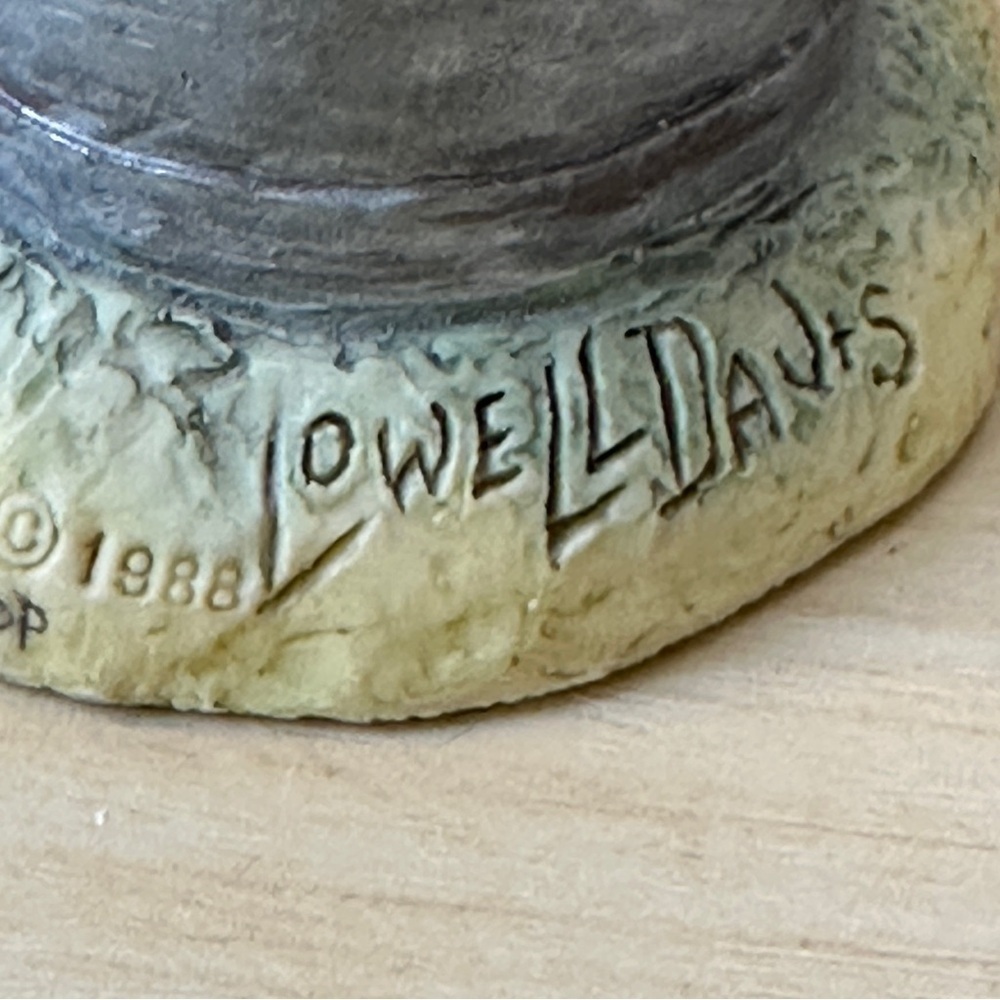 Cat with Milk Can Figurine Lowell Davis 1988 Schmid Scotland Farmhouse Vintage - Picture 7 of 12